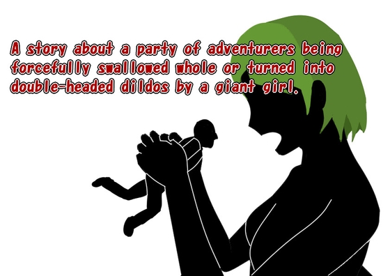 A story about a party of adventurers being forcefully swallowed whole or turned into double-headed dildos by a giant girl By HのHによるHな書き物を売る A story about a party of adventurers being forcefully swallowed whole or turned into double-headed dildos by a giant girl By HのHによるHな書き物を売る